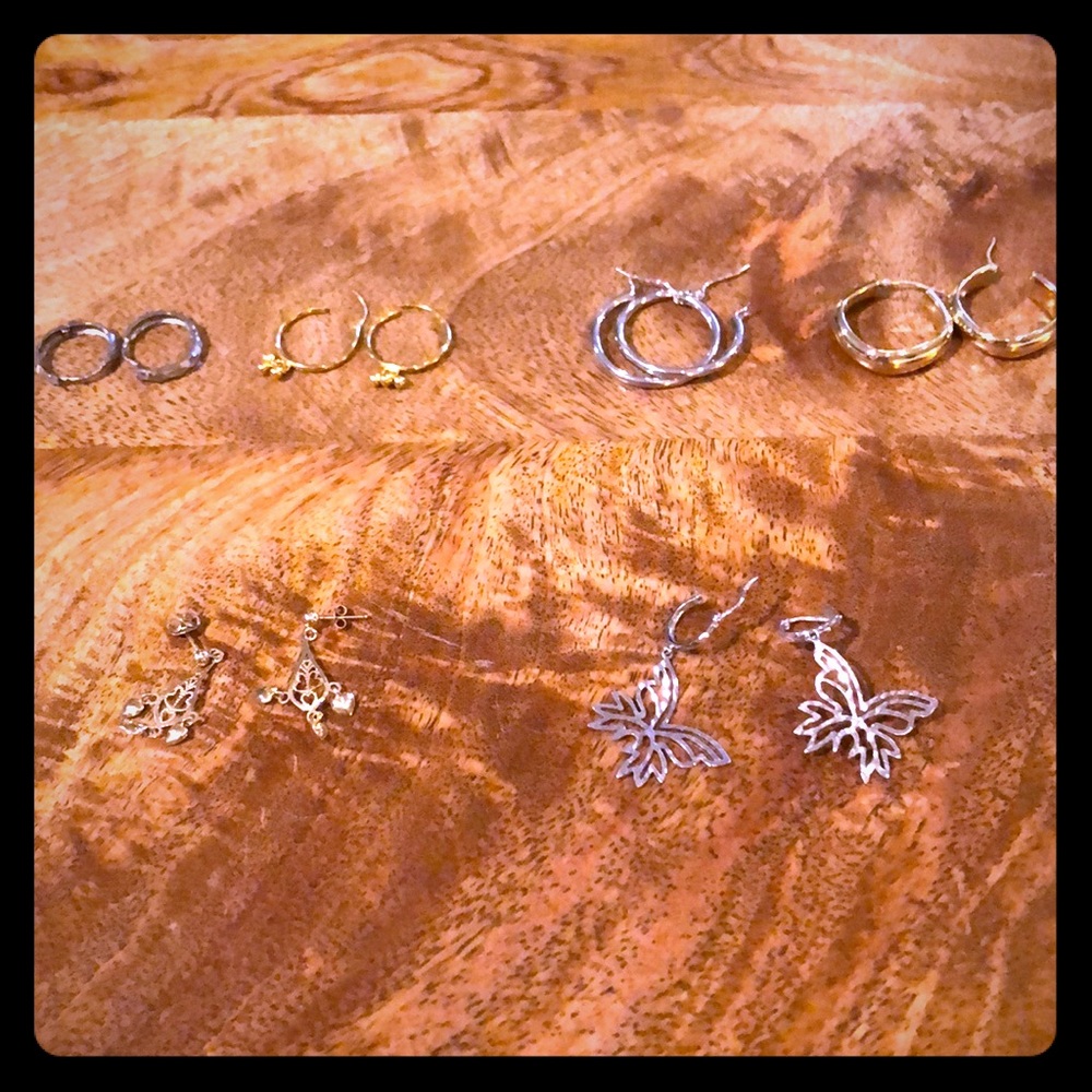 White and yellow gold earrings - take your pick